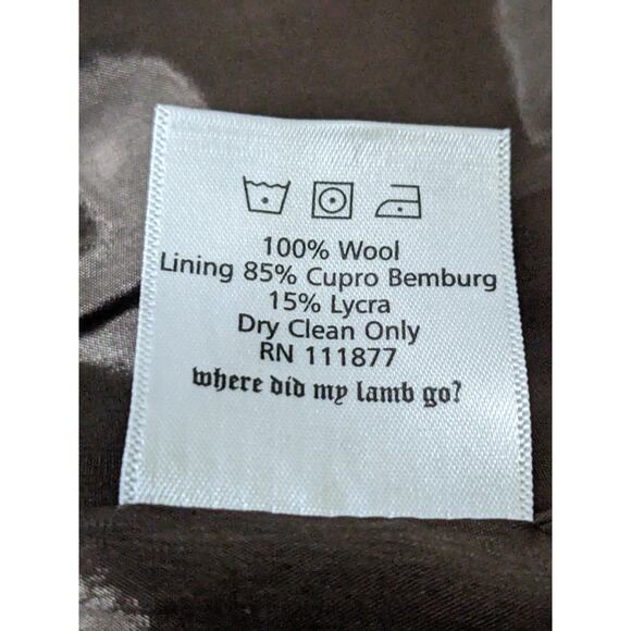 Y2K LAMB Gwen Stefani Wool Tweed Blazer 10 Teal Fitted Jacket 2008 *READ - Picture 9 of 11